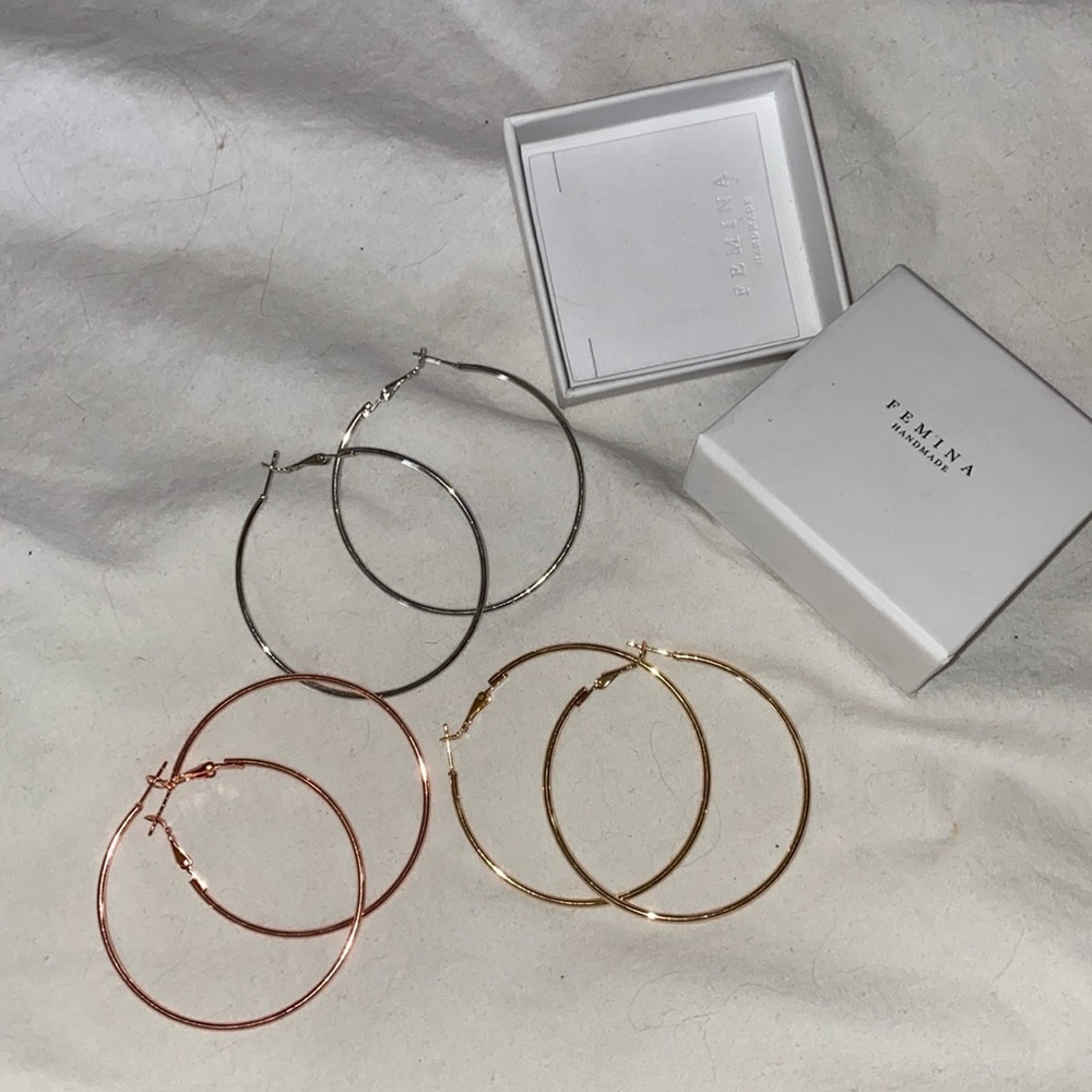 Large Hoop Earrings NWOT